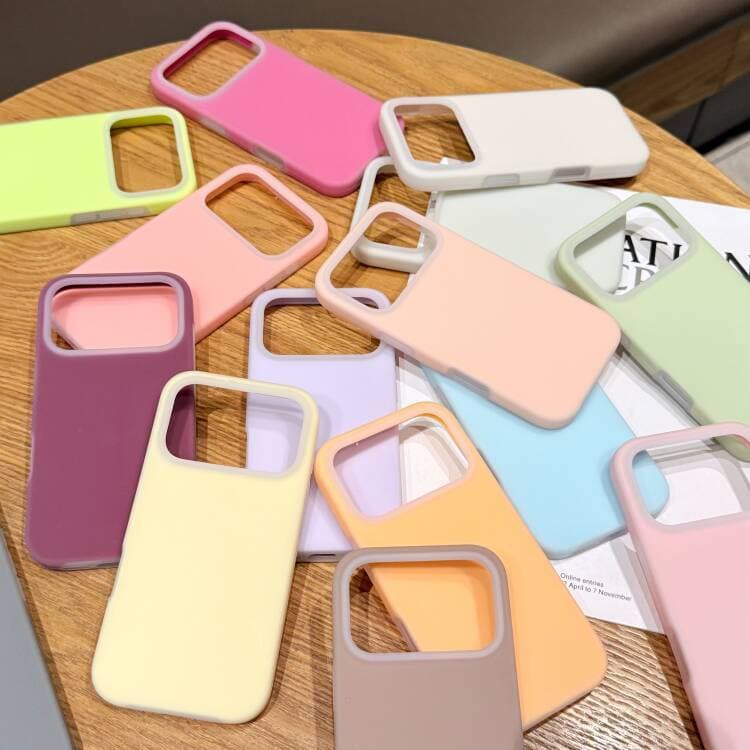 Advanced jelly liquid silicone suitable for iPhone17promax mobile phone case Apple 16p simple solid color 14/15