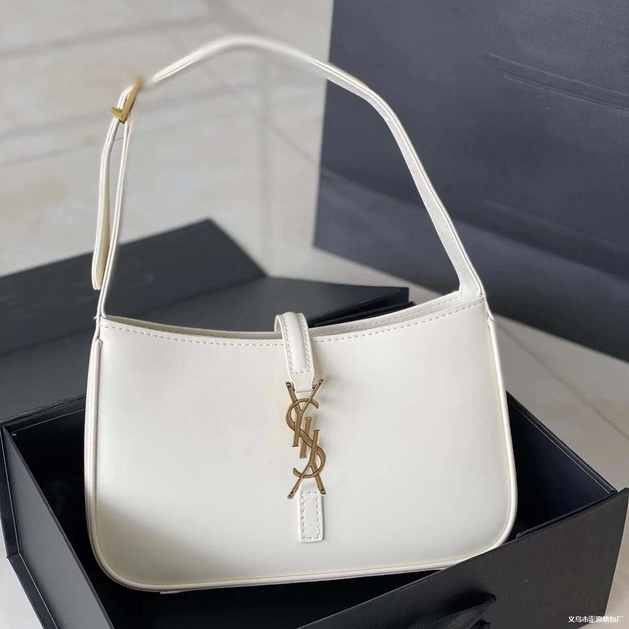 Premium Genuine Leather YSL Bag Women 2025 New Style Handheld Shoulder Underarm Bag Hobo Small Fragrance Style Baguette Bag