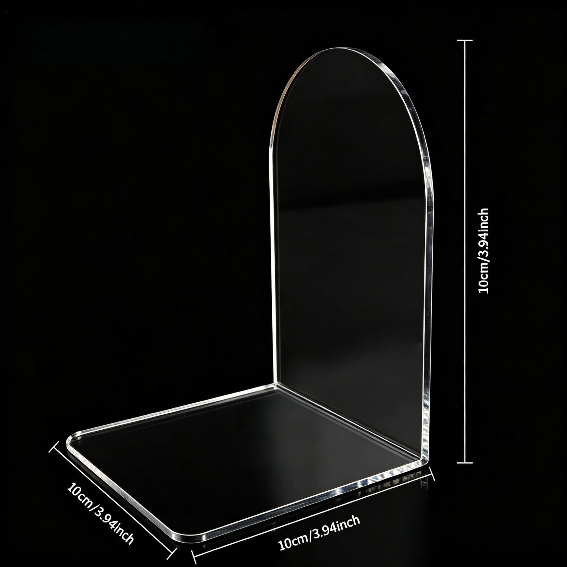 Customized Little Red Book same style highly transparent bookend student supplies bookshelf bezel solid color transparent 3mm bookend ins style