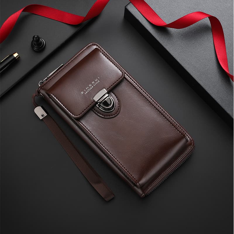 New Men's Long Wallet Multi-Card Slot Fashion Long Wallet Large Capacity Handheld Coin Purse