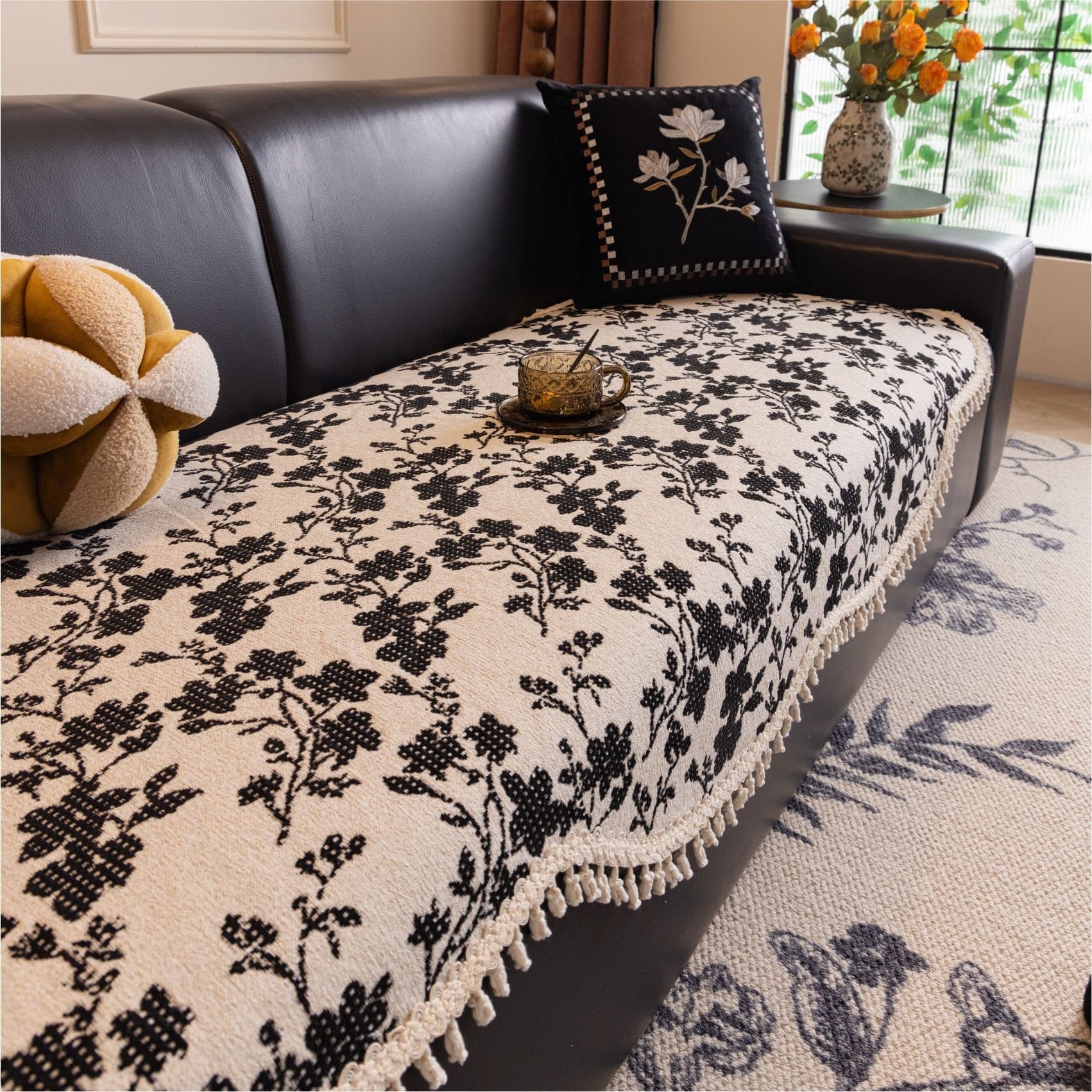Light luxury retro style sofa cushion 2026 new chenille irregular sofa cover cloth cushion four-season universal cushion cover