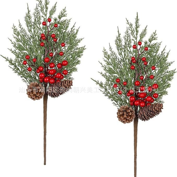 Cross-border Christmas decorations rattan simulated red berries home wall hanging Christmas atmosphere decoration supplies source