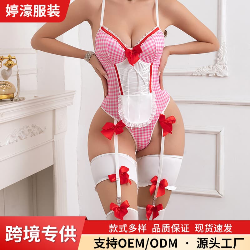 Maid Uniform Sexy Sleepwear Lingerie In Stock Passionate Role Play Costume Temptation Lingerie