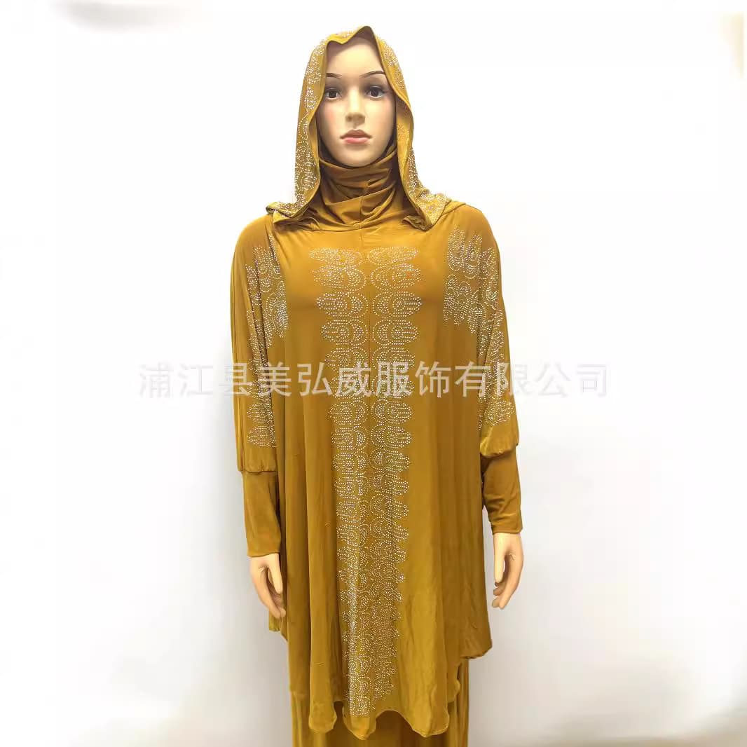 Wholesale Prayer Dress for Women African Long Robe Two-Piece Set