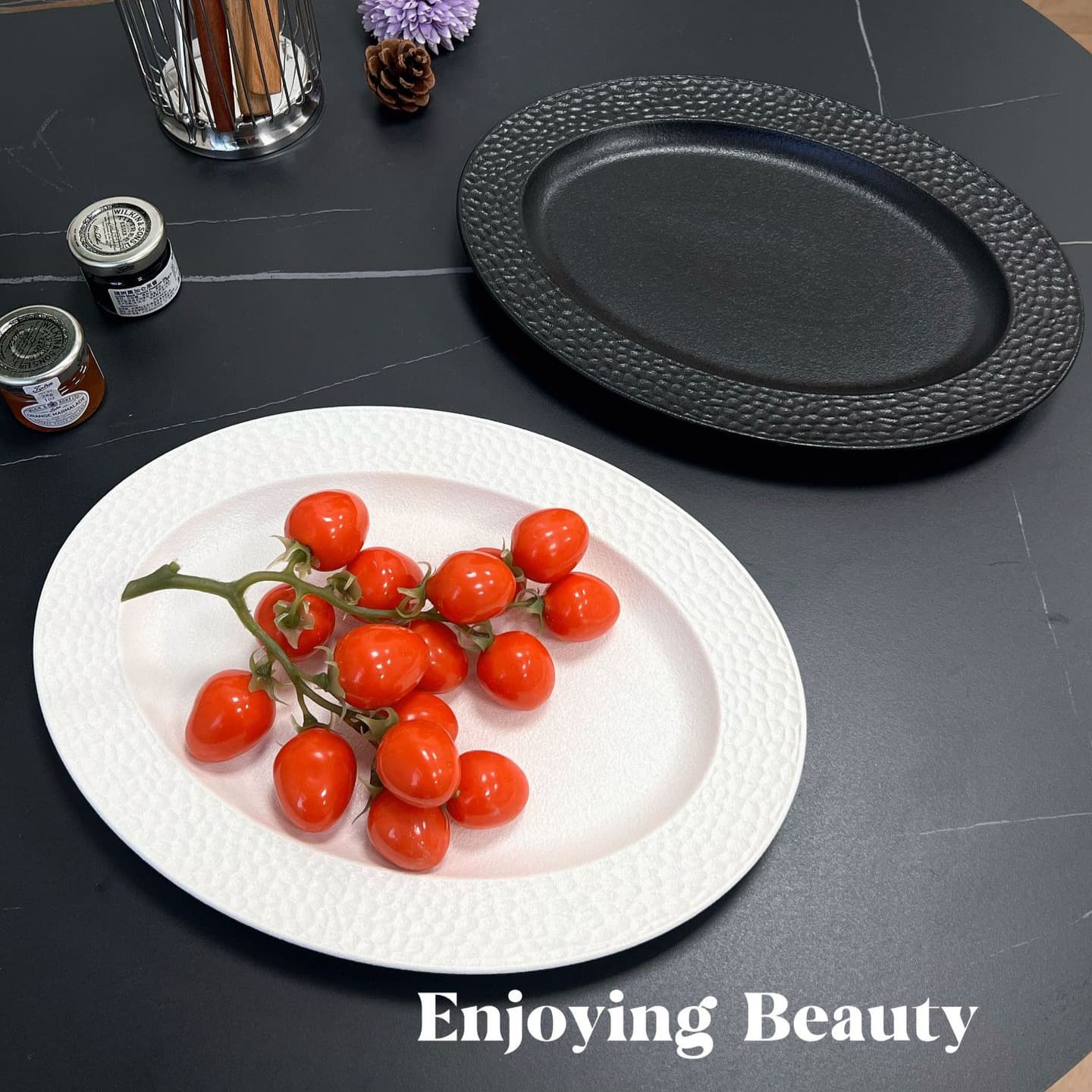 Japanese Hotel Long Oval Matte Steamed Fish Plate Ceramic Light Luxury Commercial White Home Stone Texture Premium Dish