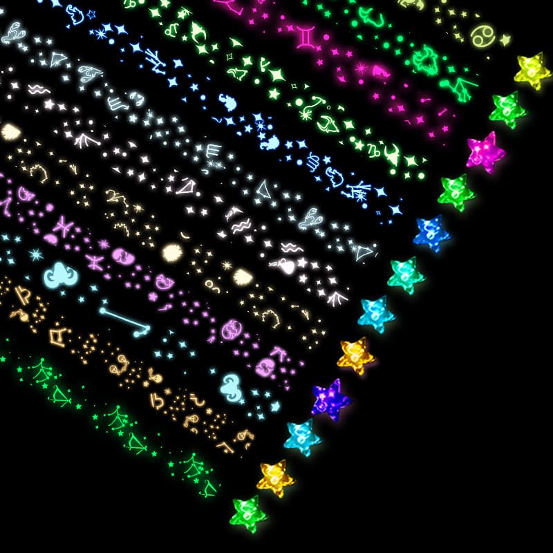 Glow-in-the-Dark Star Paper Strips for DIY Handmade Folding Lucky Stars, Origami Wholesale Star Origami Wish Gifts