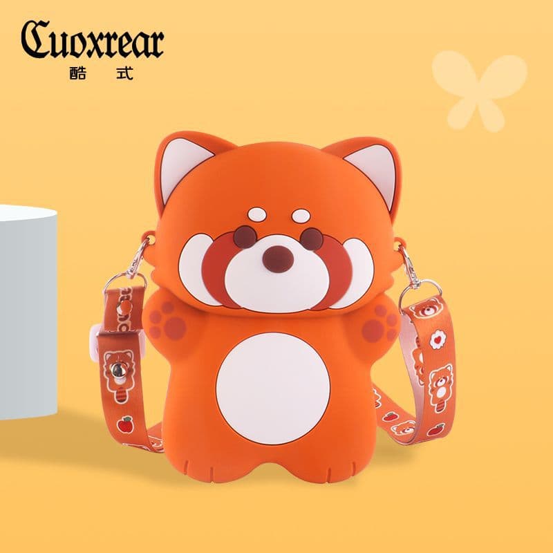 3D Cartoon Red Panda Silicone Phone Bag, Versatile Girls' Stress Relief Bag, Large Capacity Crossbody Bag, Summer New Arrival