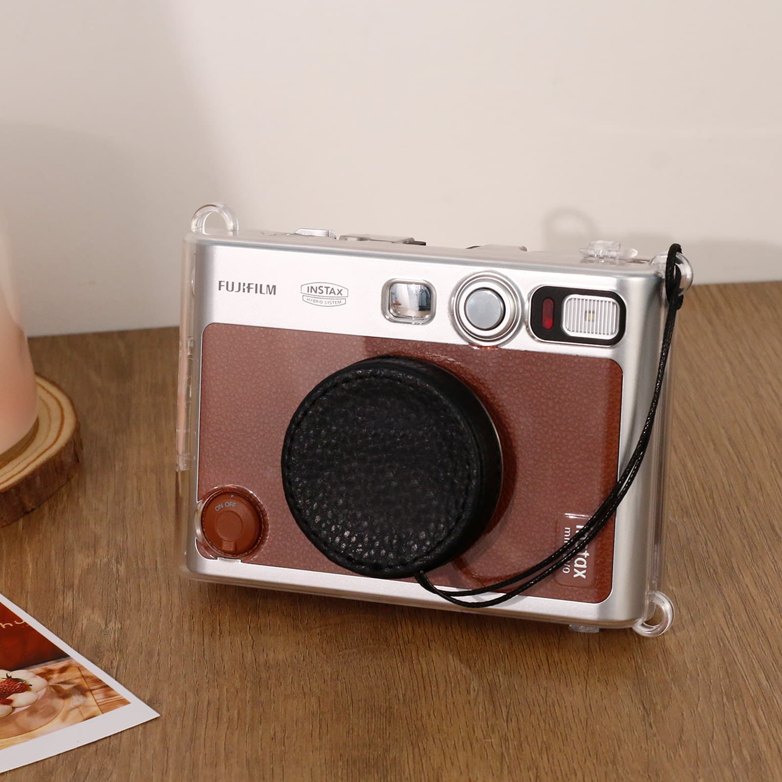 Suitable for polaroid mini evo dust-proof and scratch-proof camera protective cover leather sticker anti-lost cute cartoon lens sticker