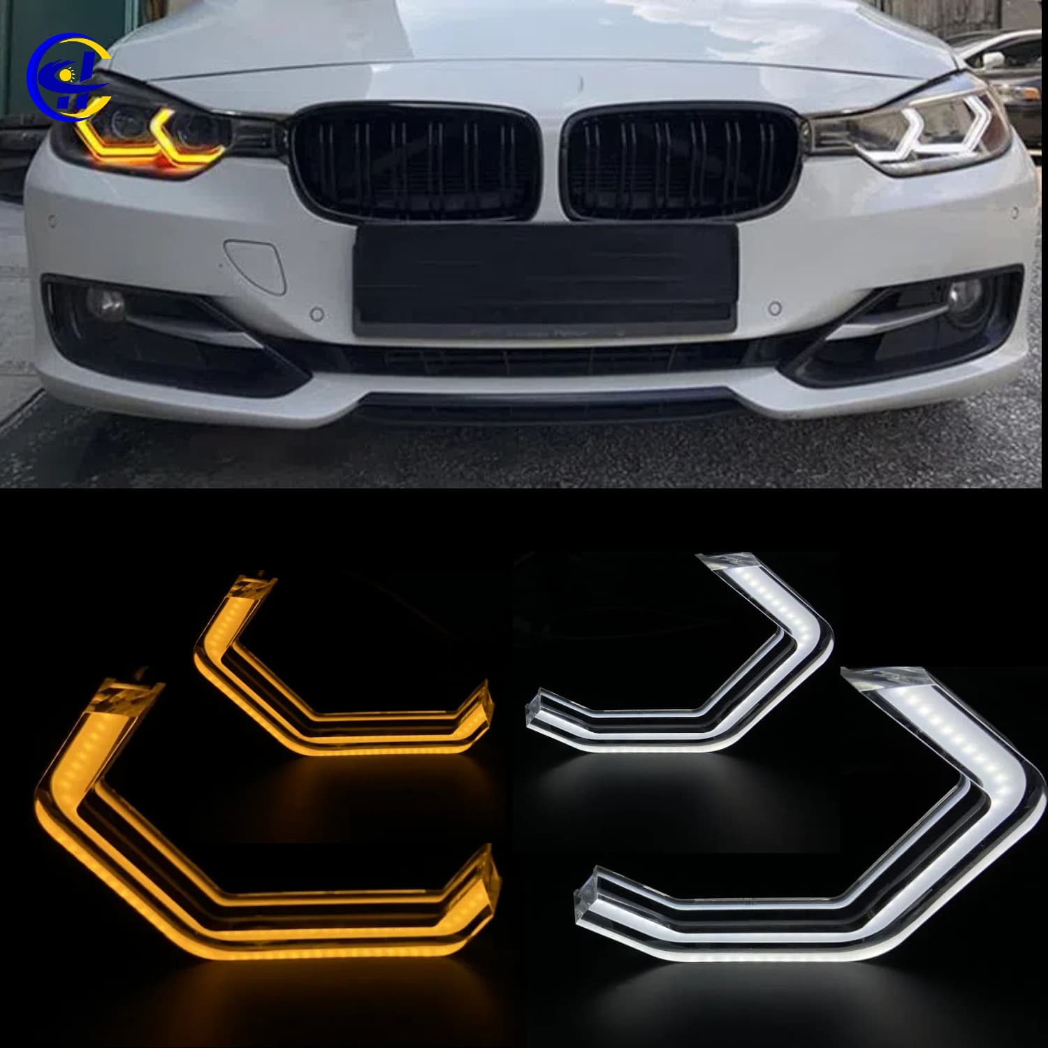 Acrylic Crystal Angel Eyes Dual Color Compatible with E90 E81 E87 F30 E53 E60 E63 E36