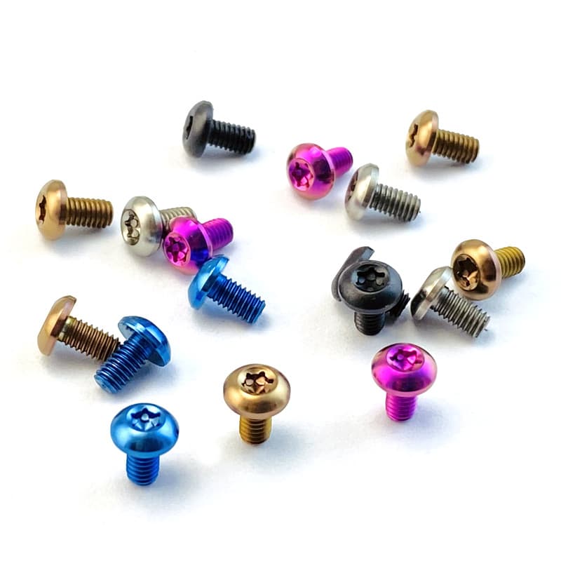 TC4 titanium alloy screws, tool handle screws, M2.5 titanium screws, back clamp titanium alloy fastening screws for tool handles