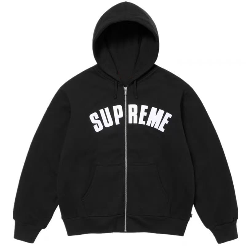 Black Letter Print Hoodie Sweatshirt Cardigan Coat 2025 Fall Clothing