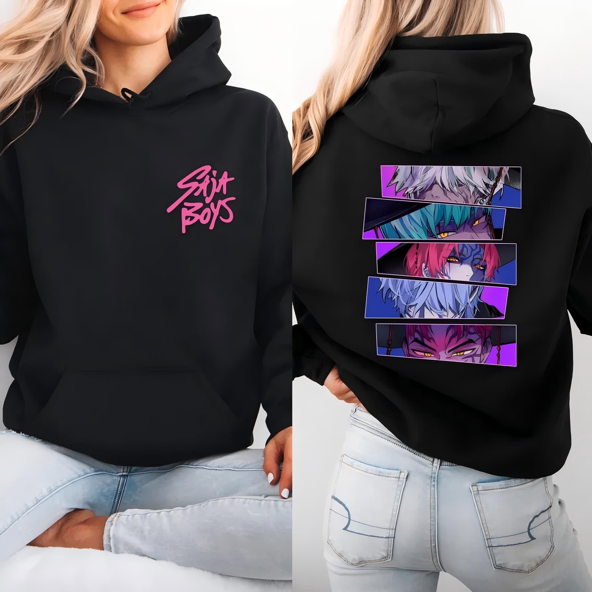 Kpop Devil Hunter Movie Theme Sweatshirt, Devil Hunter Printed Top for Men and Women, DIY Customizable