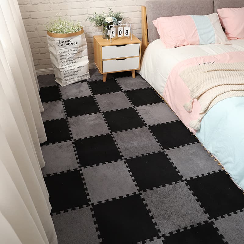 Floor mat living room bedroom girls puzzle bedside blanket splicing carpet suede bedside full foam mat window sill balcony