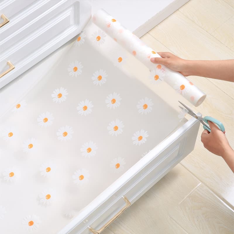 EVA Large Roll Printed Table Mat, Cabinet Liner, Shoe Cabinet Drawer Moisture-Proof Mat, Cuttable Kitchen Waterproof and Oil-Proof Pad