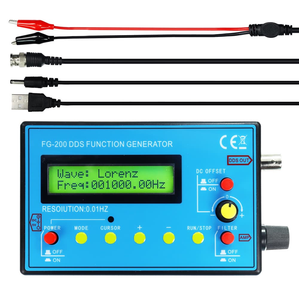 FG-200DDS Signal Generator 0.01Hz-500kHz 7.83 Function Signal Generator