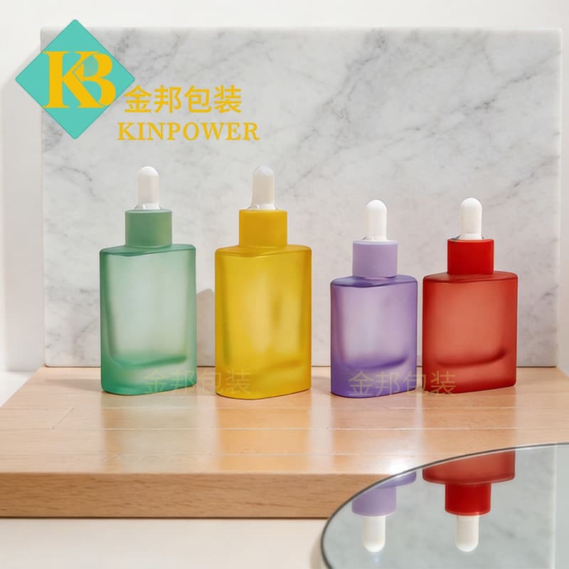 In Stock 30ml 50ml 100ml Flat Dropper Bottle Essential Oil Bottle Serum Bottle Transparent Thick Bottom Glass Refillable Bottle