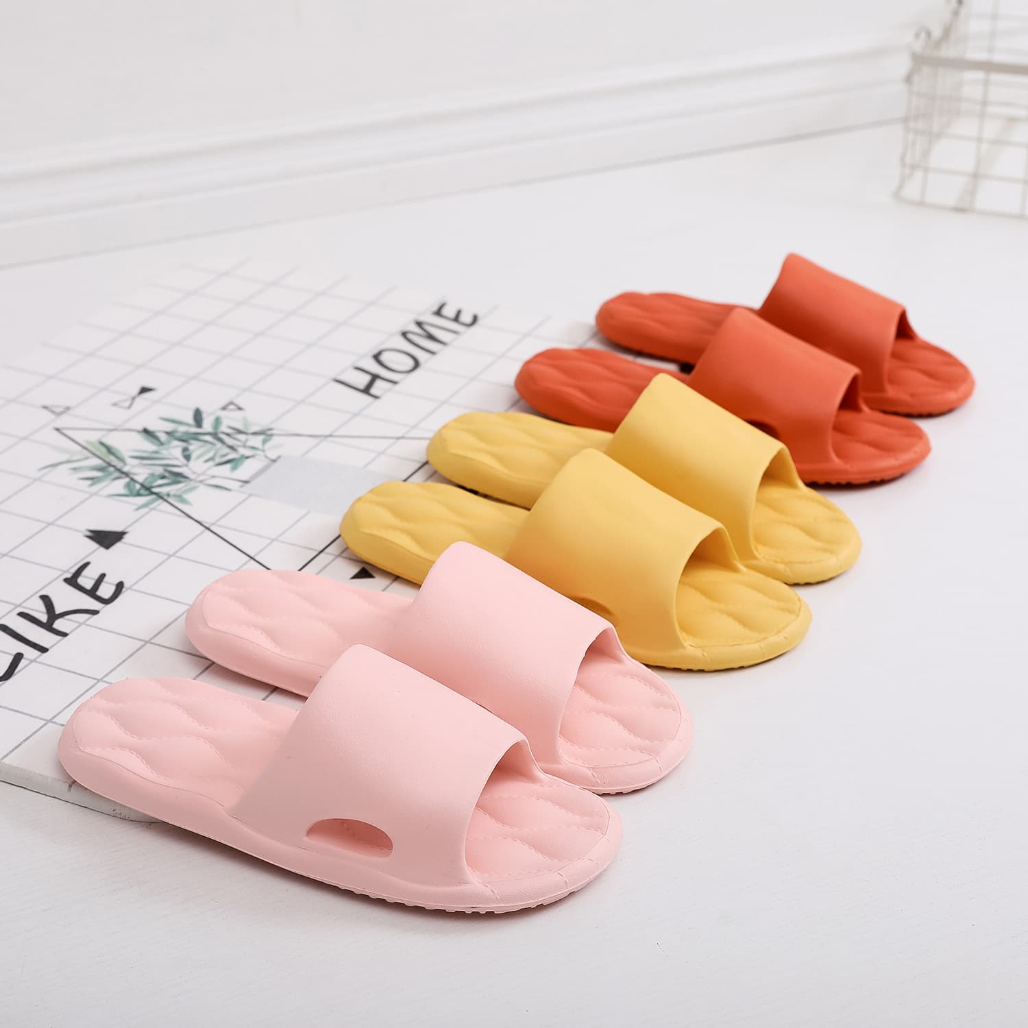 Massage Sandals for Women, Summer Slippers for Bathing, Foreign Trade Soft-Soled Seasonal Couples Home Indoor Slippers