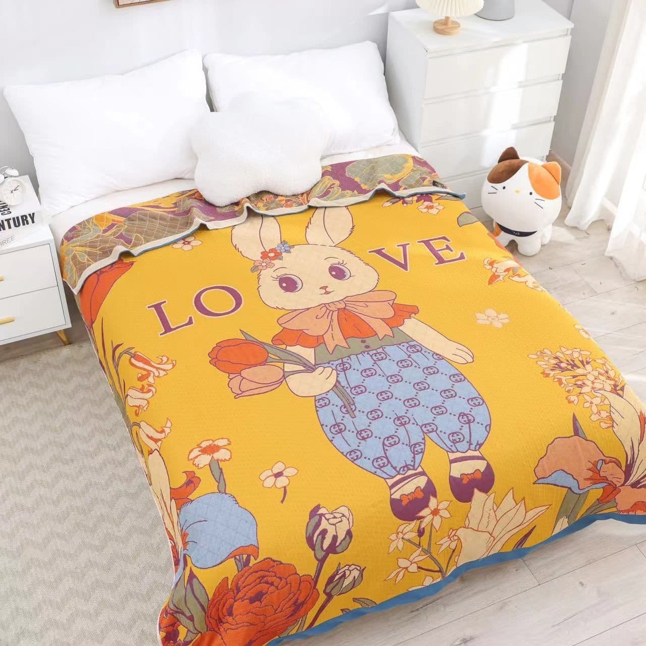 Factory direct thickened gauze adult towel blanket air-conditioning quilt single cover blanket summer cool quilt bedding