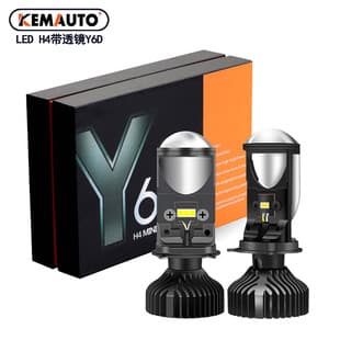 Hot-Selling Y6D Lens Headlight H4 High/Low Beam Integrated Motorcycle H4 Lens Laser Fisheye Y6 Car LED Headlight