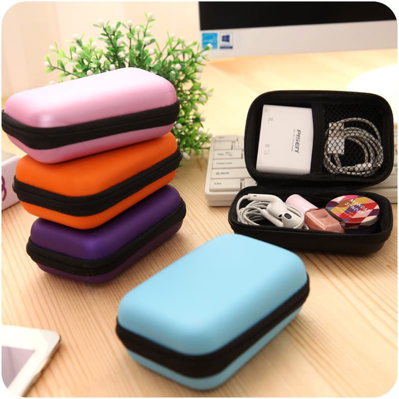 Headphone storage bag, data cable charger, multi-function organizer, memory card protective cover, USB flash drive, mini portable bag