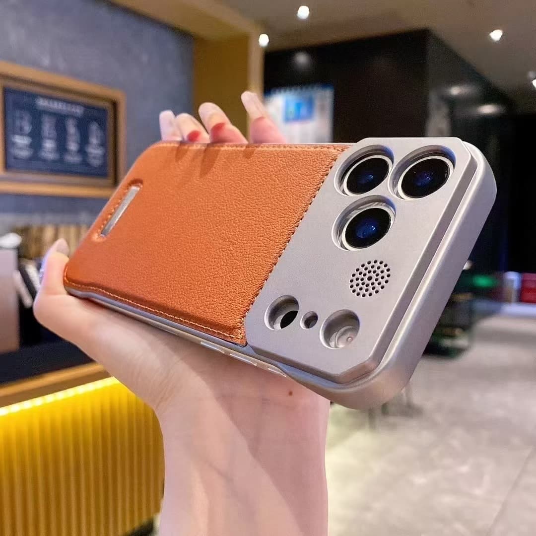 Aromatherapy Leather Magnetic Case Compatible with iPhone 17 Pro Max, Borderless Magnetic Phone Case for iPhone 16, Premium for iPhone 15