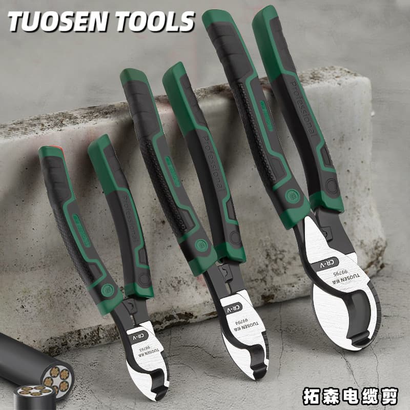Tuosen Cable Cutter Wire Cutting Pliers Tool Manual Cutting Pliers Crimping Pliers Industrial Grade Cable Cutter