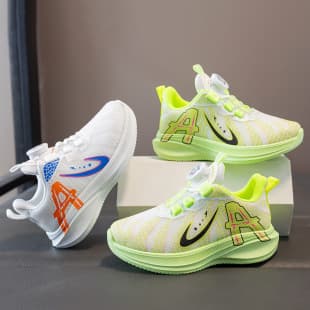 Boys Running Shoes Soft Sole Children's Sports Shoes Fall 2026 New Mesh Lightweight Non-Slip Boys Basketball Shoes