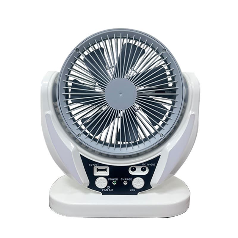 Best-selling Solar Fan Mini Solar Fan with LED Lighting Large Capacity Battery Camping Charging Fan