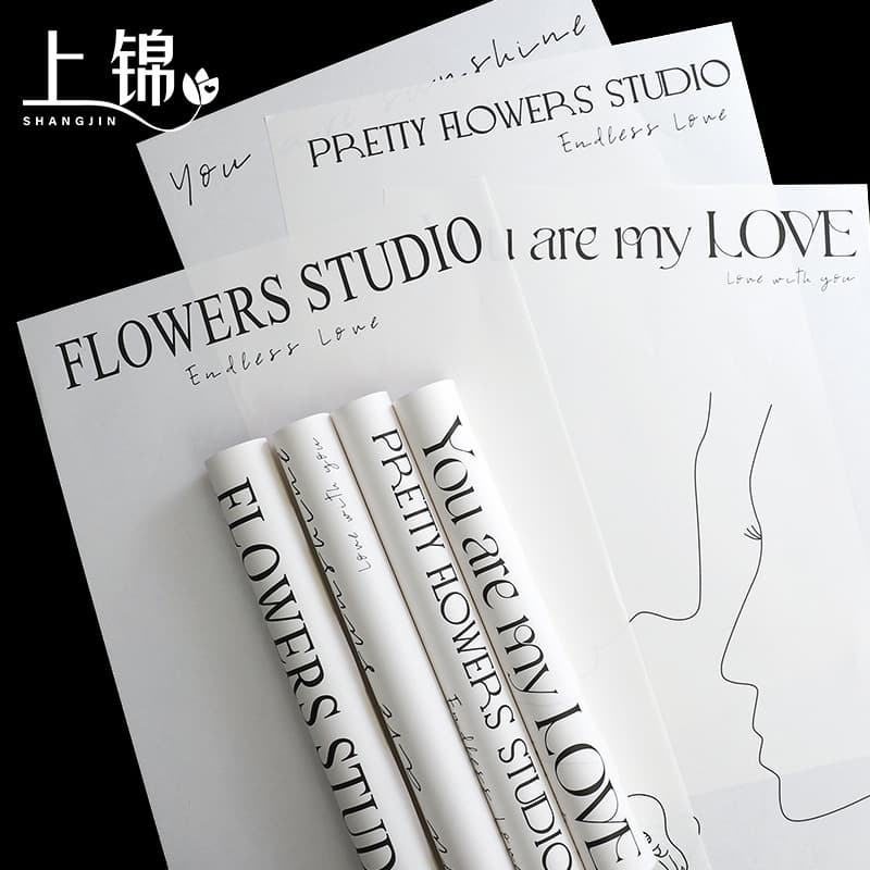 Simple Fresh Flower Wrapping Paper DIY Bouquet Packaging Material for Flower Shops Kraft Paper Bouquet Wrapping Paper