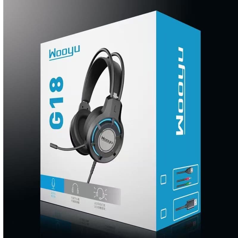 Cross-border G18 Chicken Dinner Gaming Headset Desktop PC E-sports 7.1 USB Wired Headphone with Microphone