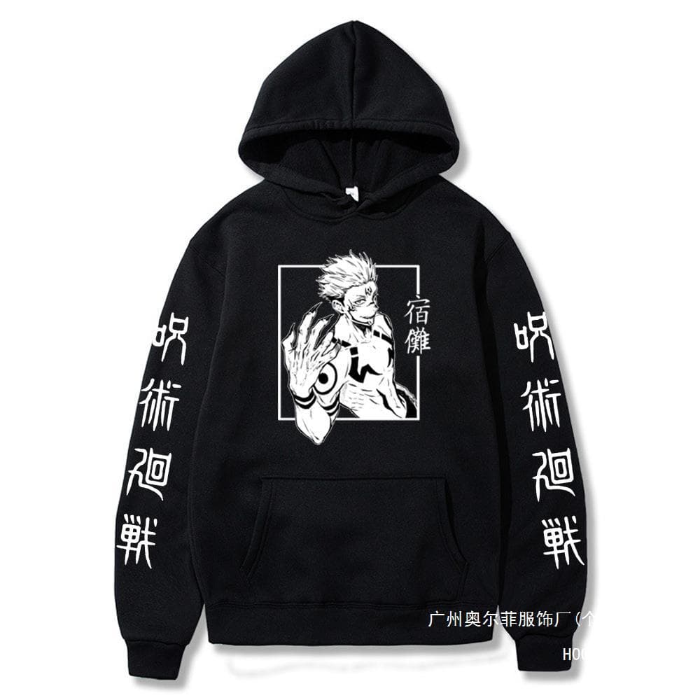Jujutsu Kaisen Anime Men's Fashion Hoodie Harajuku Print Men