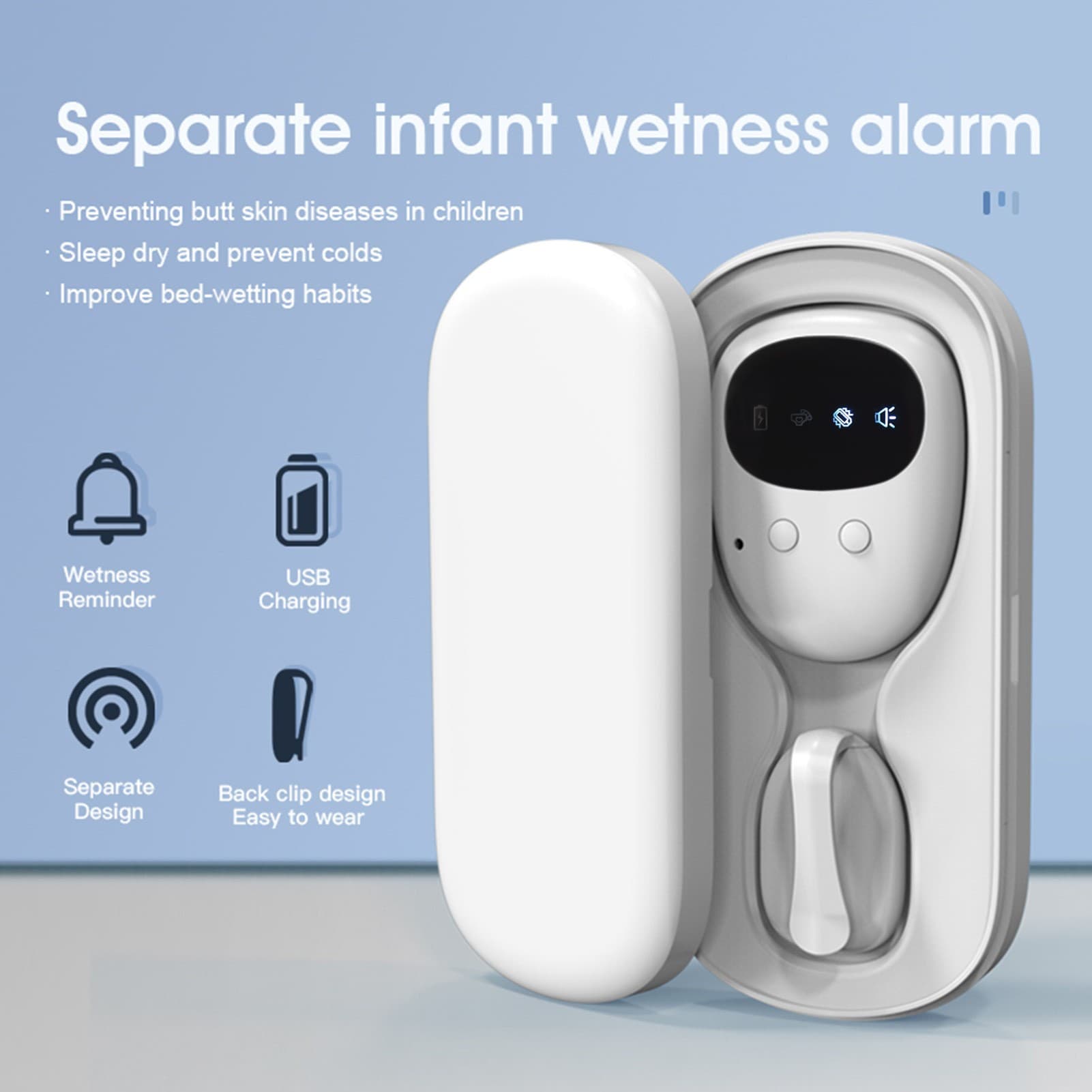 Source Factory Wireless Wetness/Enuresis Alarm for Elderly Training, Early Warning for Children/Mothers