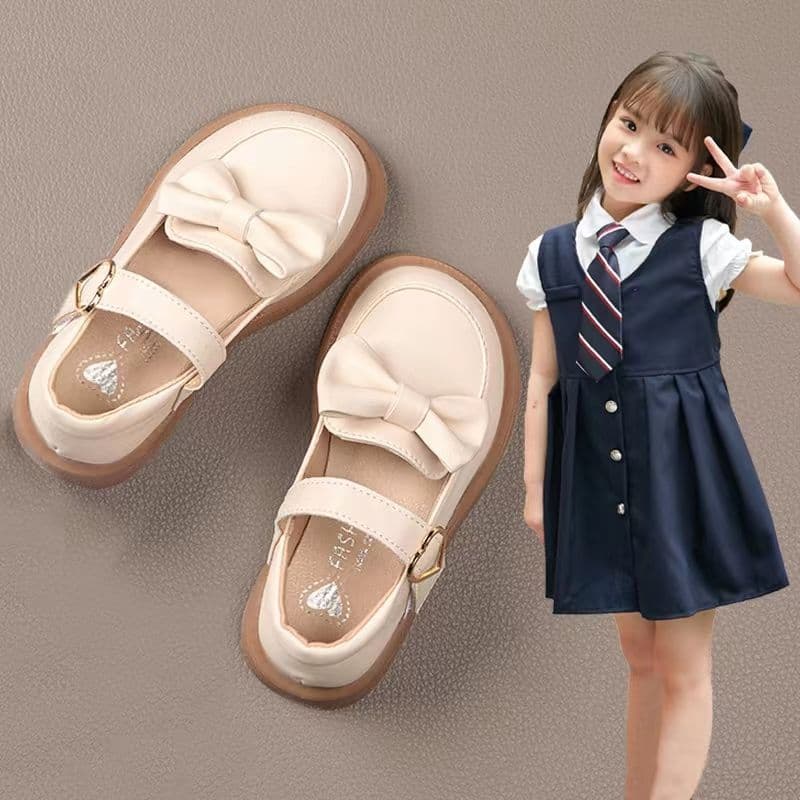 Girls' Leather Shoes 2025 Spring/Autumn New Anti-Slip British Velcro Summer Fashion Princess Shoes for Baby Girls