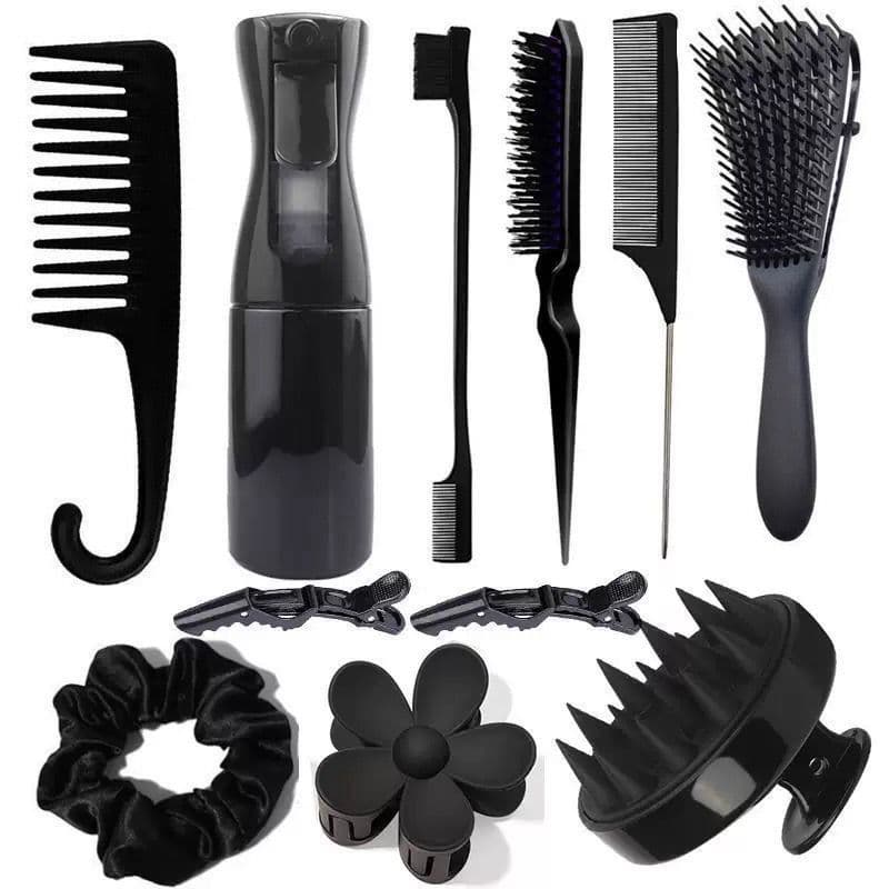 Heatless Curling Rod Sleep Waves No-Heat Curl Tool Butterfly Hair Bun Clip Set