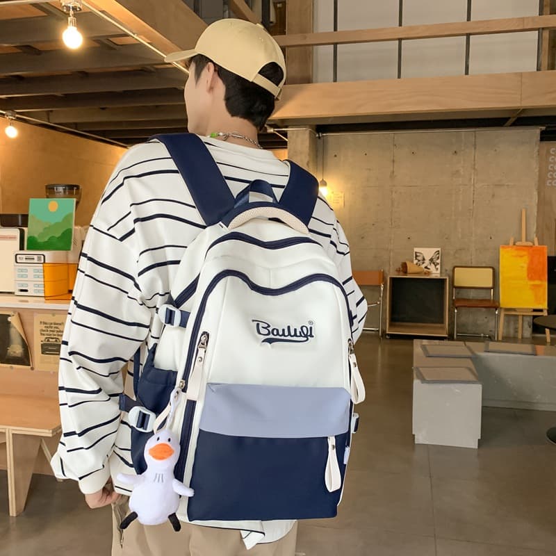 School Backpack for Male College, Middle and High School Students, Large Capacity Ergonomic Breathable Backpack for Girls and Boys