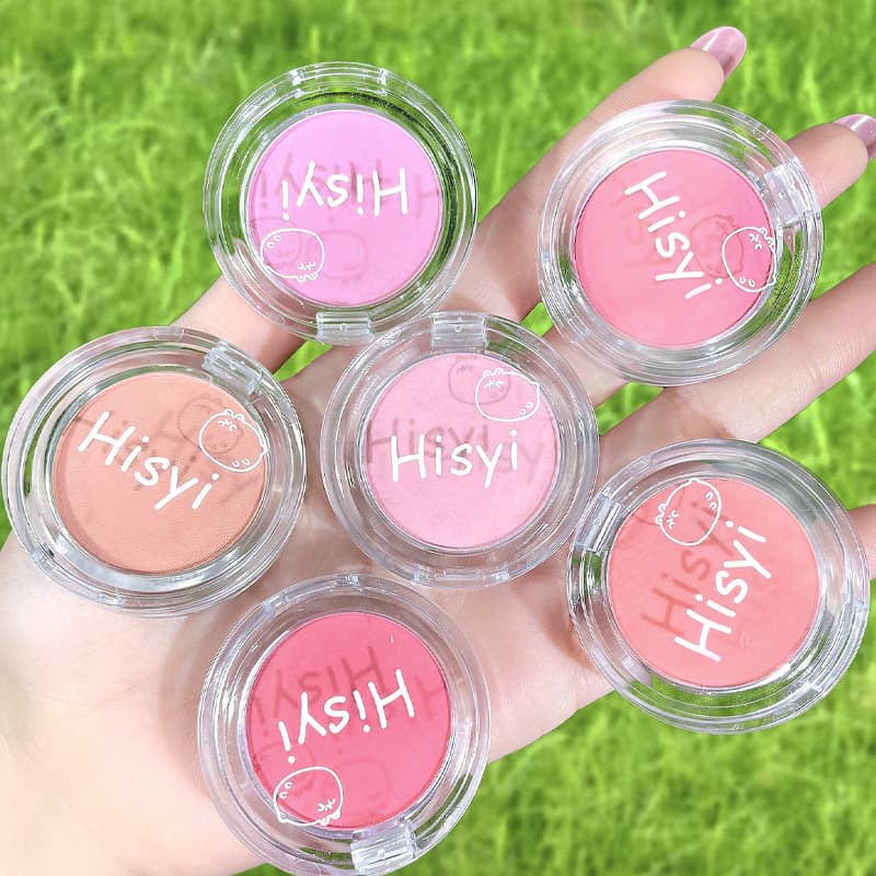 HISYI Monochrome Blush Soft Mist Slightly Tipsy Rouge Brightened Matte Nude Makeup Natural Good Complexion Three-Dimensional Eye Shadow