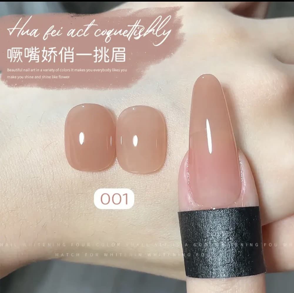 New Nude Base Ice-Transparent Gel Polish Milky Coffee Xin Beauty Ice Skin Nail Gel Popular Whitening Nail Salon Use