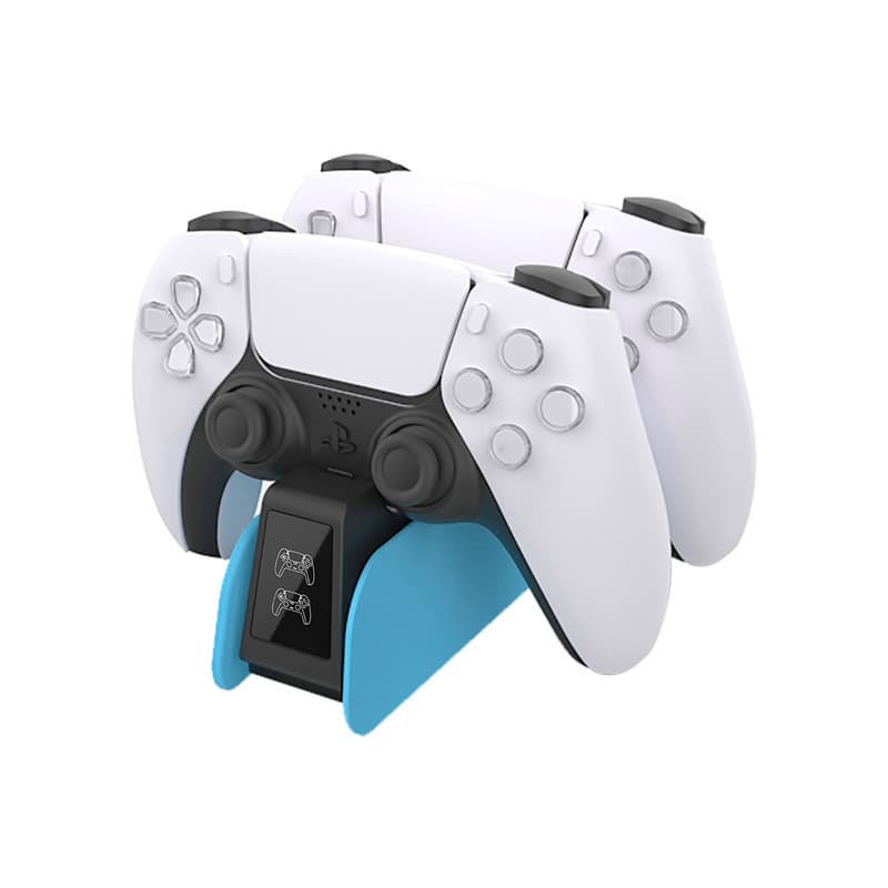 Wireless PS5 Controller Dual Charging Station with LED Light for PS5 Gamepad Charging Dock, Touch Sensor Plug-In
