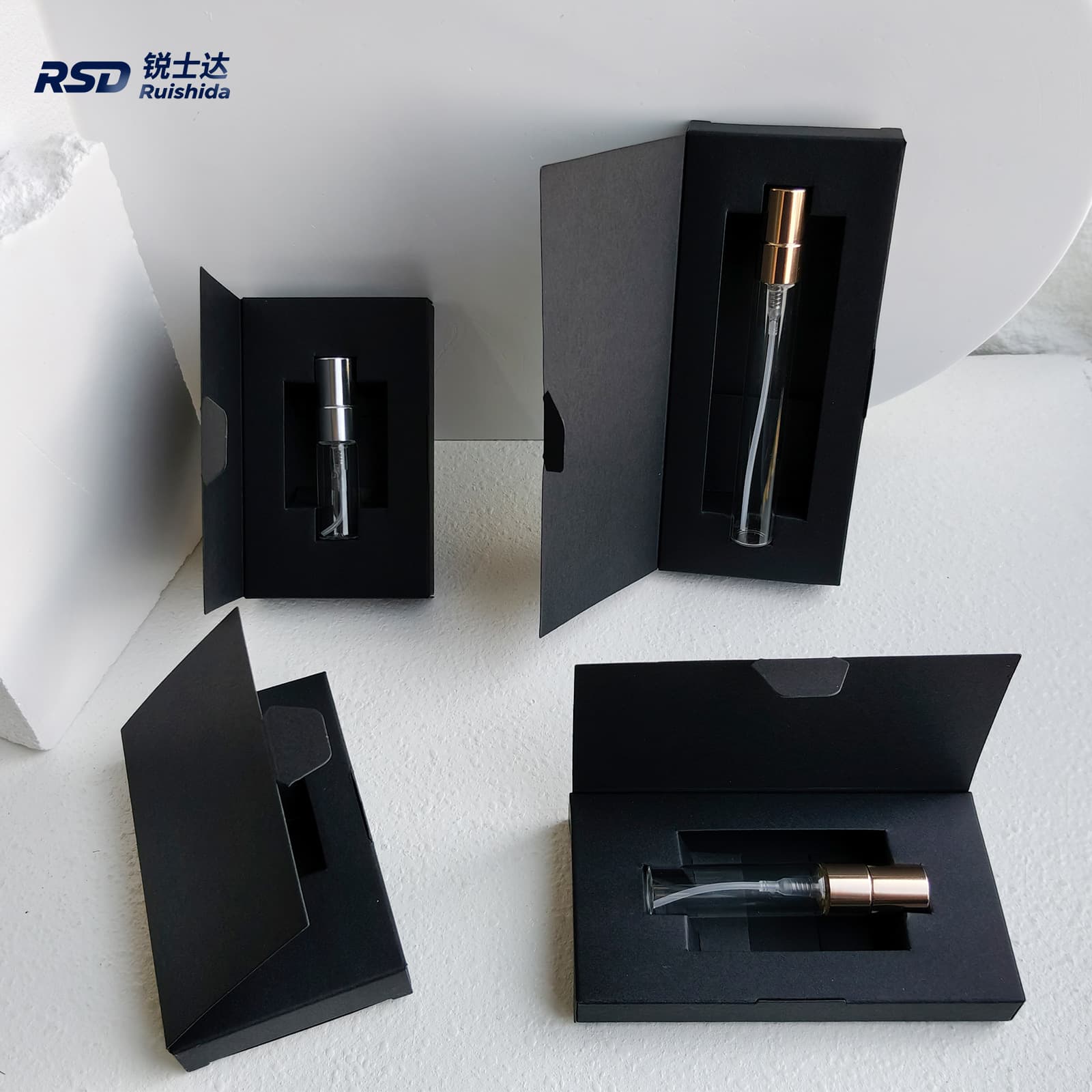 2 3 510ml Perfume Packaging Cardboard Box, Packaging Box, Anodized Aluminum Spray Sample Bottle, Travel Portable Trial Pack