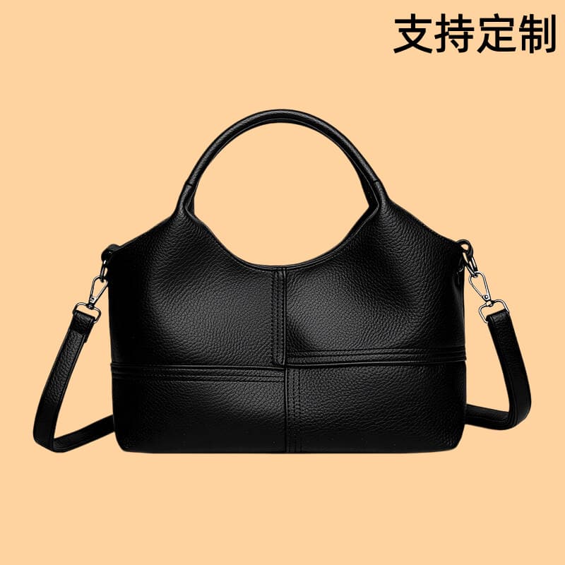 Cross-border Women's Bag 2025 New Patchwork Soft Leather Large Capacity Fashion Mom Bag Shoulder Handbag Women Bags Wholesale