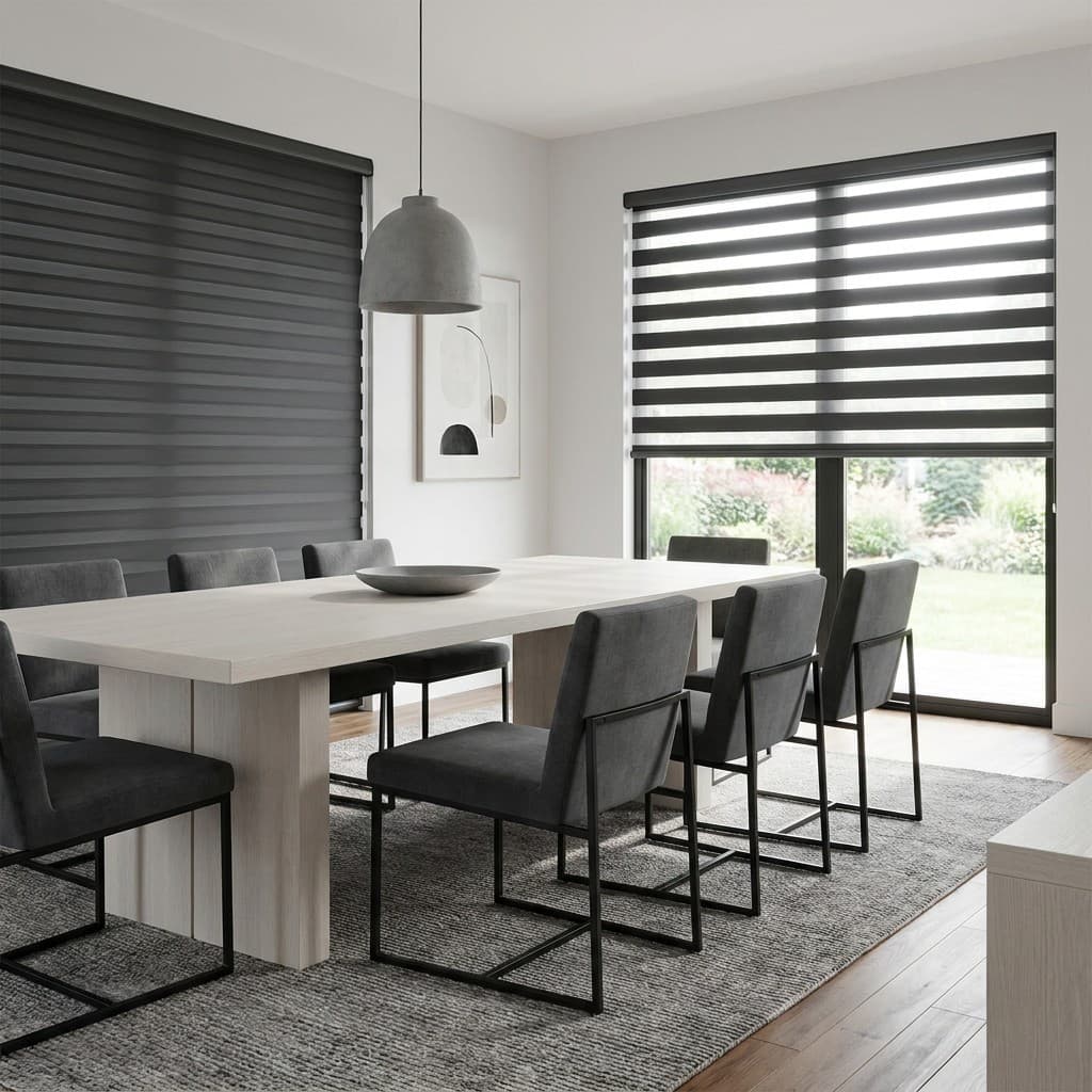 Customized Blackout Spring Roller Blind System Zebra Blinds