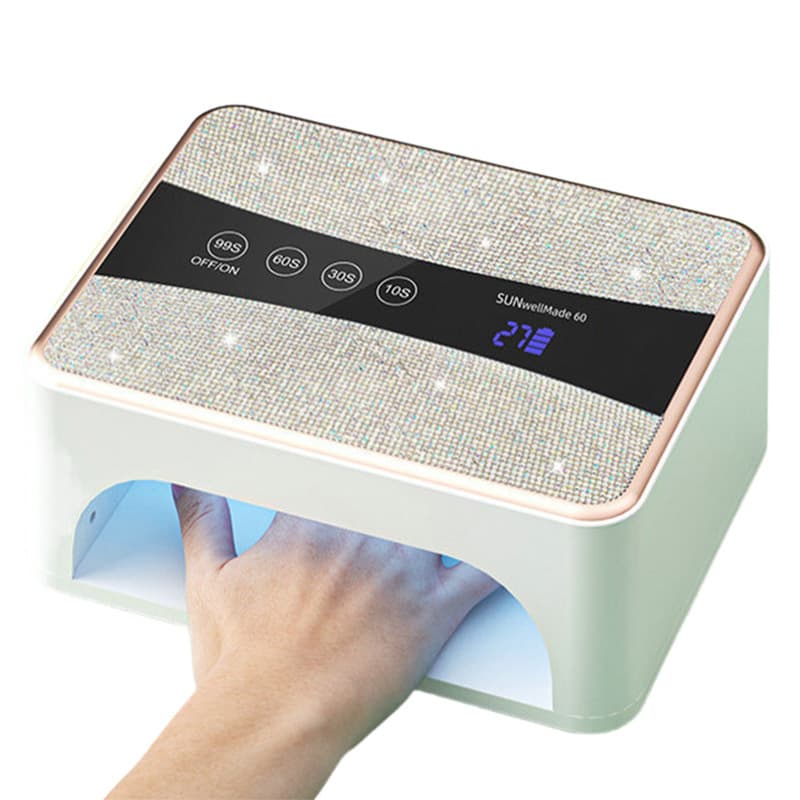 High-End Diamond-Encrusted 168W High-Power Nail Lamp for Nail Polish Gel Quick-Drying Nail Lamp Cross-Border