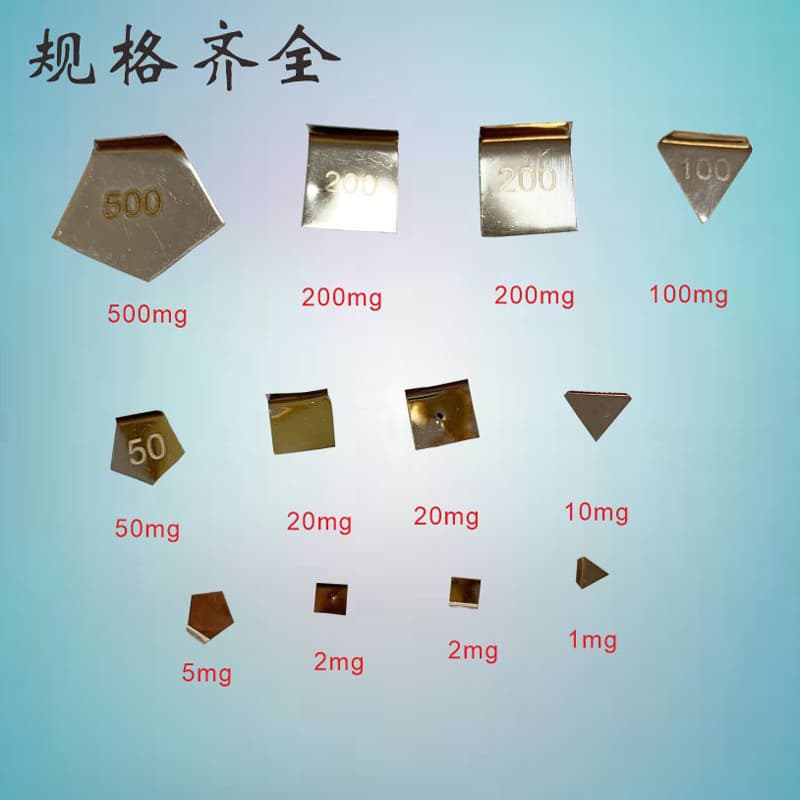 Water Spirit Calibration Weight Milligram Set F2 F1 E2 Grade Slice Weights 1mg-500mg Analytical Balance Weights
