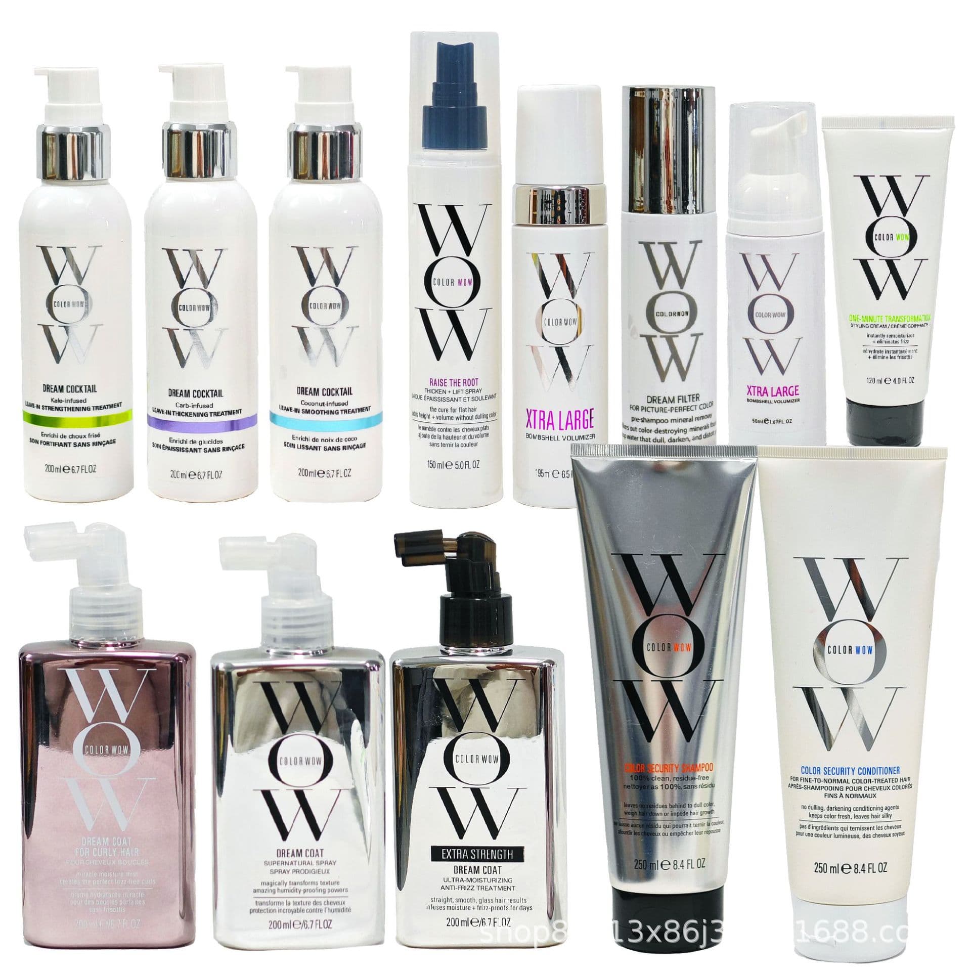 Cross-border stock COLOR WOW Natural Anti-Frizz Hair Oil Spray Hair Care Essence Set Gentle