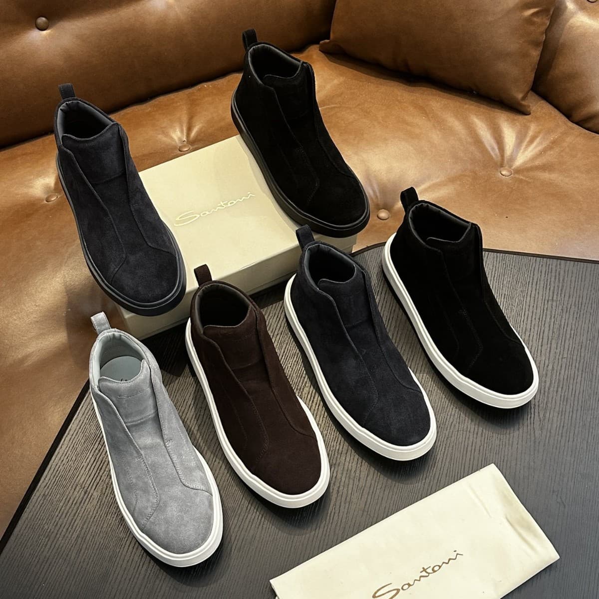 Cross-border New High-end Men's Casual Short Boots Genuine Leather Suede Light Luxury Versatile Men's Shoes Customizable OEM SD