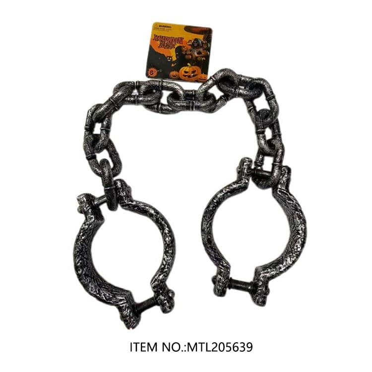 Halloween Performance Supplies Plastic Simulated Chain Prisoner Iron Chain Bar Party Decoration Haunted House Prop