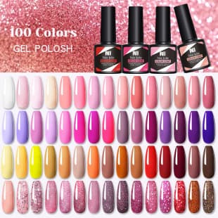 Nee Jolie Cross-Border Bestseller Gel Nail Polish Set with Glitter, Base Coat, and Top Coat Factory Direct