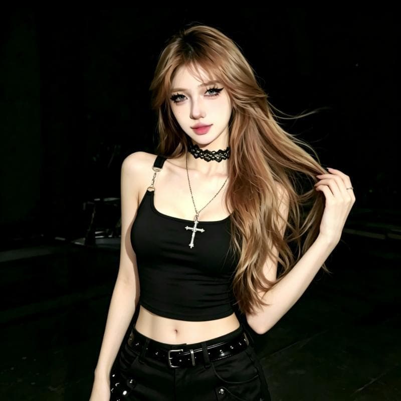 Cool and Elegant Black Sexy Sleeveless Top with Exposed Collarbone, Built-in Pads, One-piece Utility Vest, Slimming and Pure Fit Top