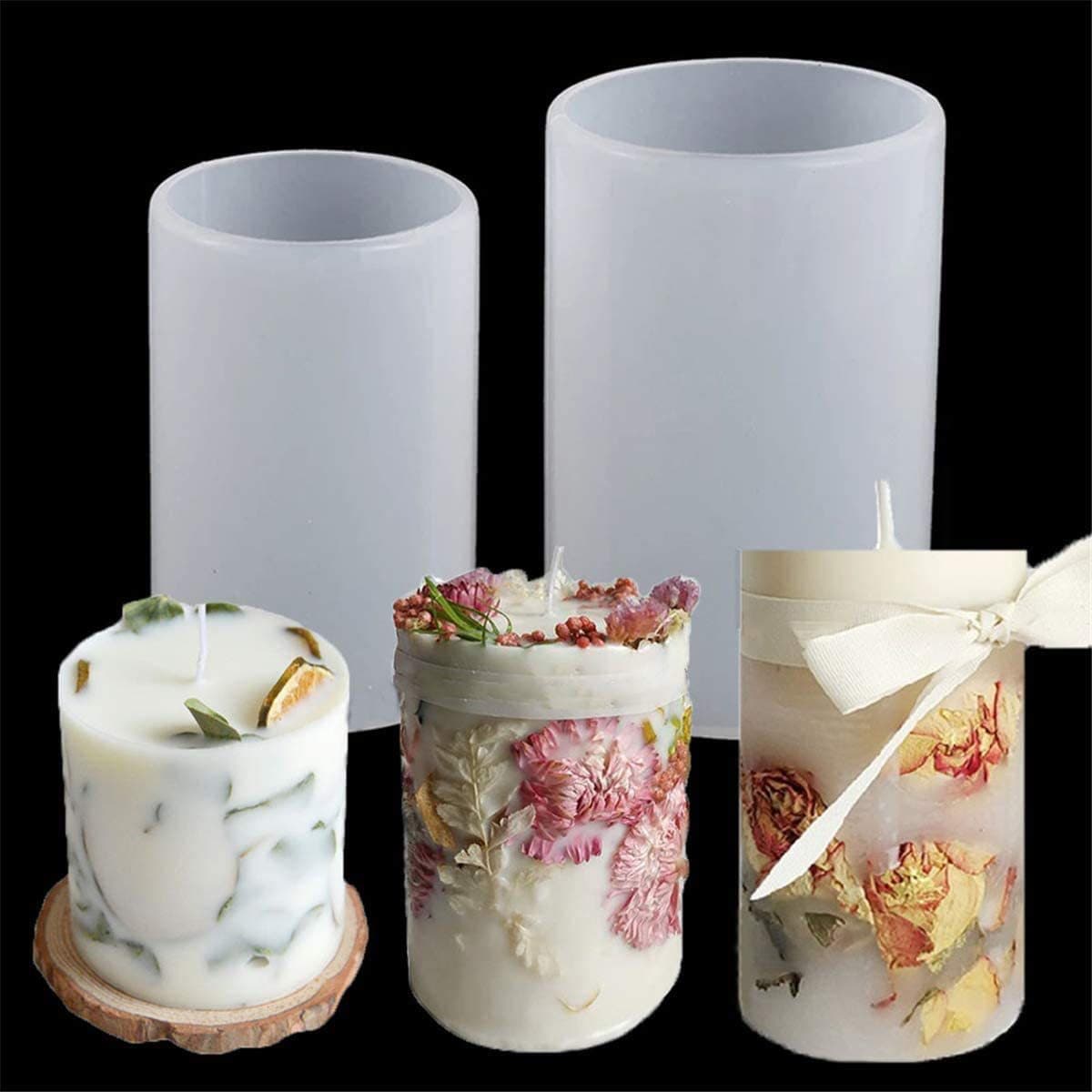 Three-dimensional cylindrical hexagonal candle mold handmade diy cake silicone mold soap mold