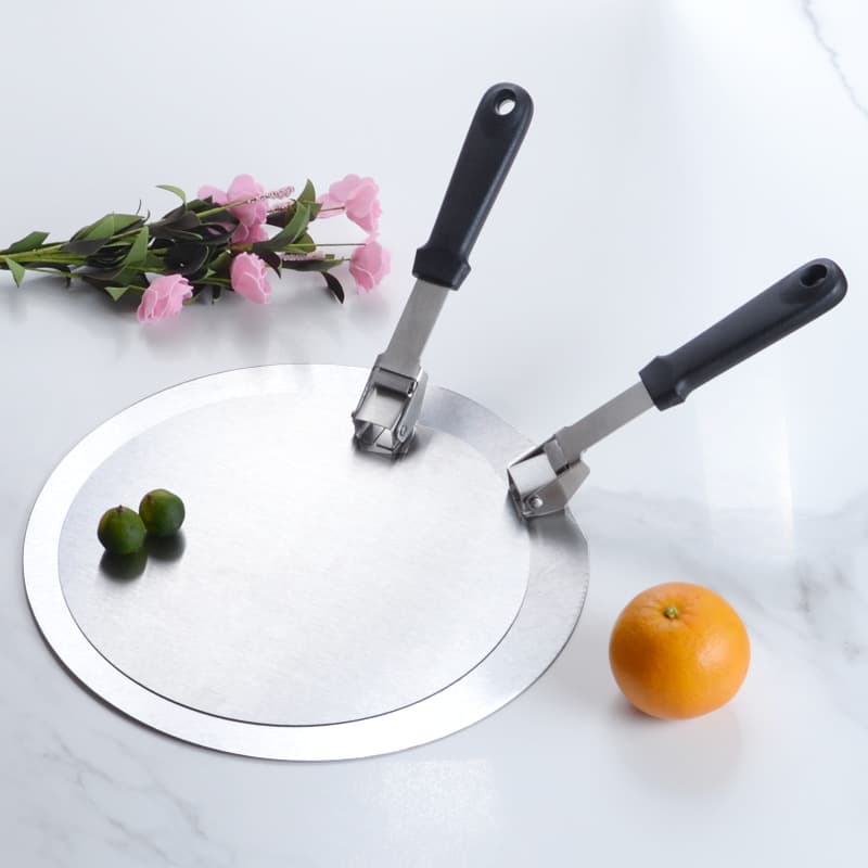 Stainless Steel Folding Pizza Shovel Cake Transfer Shovel Pizza Transfer Shovel Baking Shovel Plastic Large Round Shovel Baking Tools